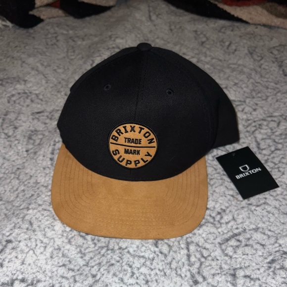 Brixton Supply baseball cap Black and Tan - Picture 1 of 3